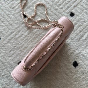 Chanel 2025 Trendy CC Wallet on Chain 19cm Bag Pink Caviar Leather 320290