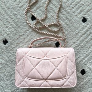 Chanel 2025 Trendy CC Wallet on Chain 19cm Bag Pink Caviar Leather 320290