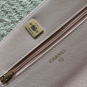 Chanel 2025 Trendy CC Wallet on Chain 19cm Bag Pink Caviar Leather 320290