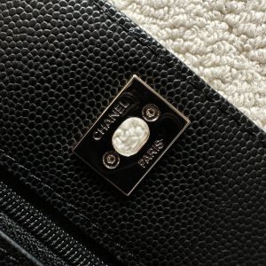 Chanel 2025 Trendy CC Wallet on Chain 19cm Bag Black Caviar Leather 320291