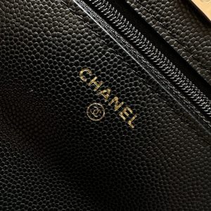 Chanel 2025 Trendy CC Wallet on Chain 19cm Bag Black Caviar Leather 320291