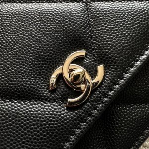 Chanel 2025 Trendy CC Wallet on Chain 19cm Bag Black Caviar Leather 320291