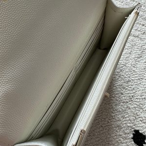 Chanel 2025 Trendy CC Wallet on Chain 19cm Bag White Caviar Leather 320292