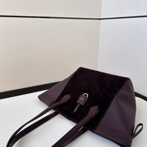 ORIGAMI MEDIUM 27 IN WINE RED LAMBSKIN AND SUEDE
