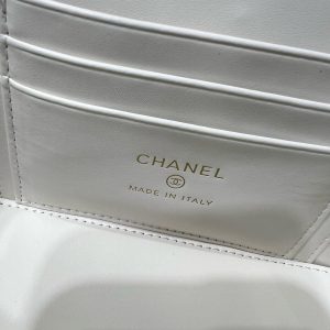 CC 25S Small Vanity 17cm White Grained Calfskin Light Gold Hardware