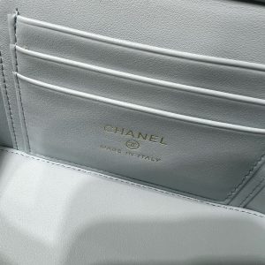 CC 25S Small Vanity 17cm Cloud Blue Grained Calfskin Light Gold Hardware