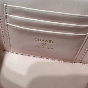 CC 25S Small Vanity 17cm Pink Grained Calfskin Light Gold Hardware