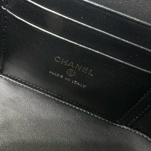 CC 25S Small Vanity 17cm Black Grained Calfskin Light Gold Hardware