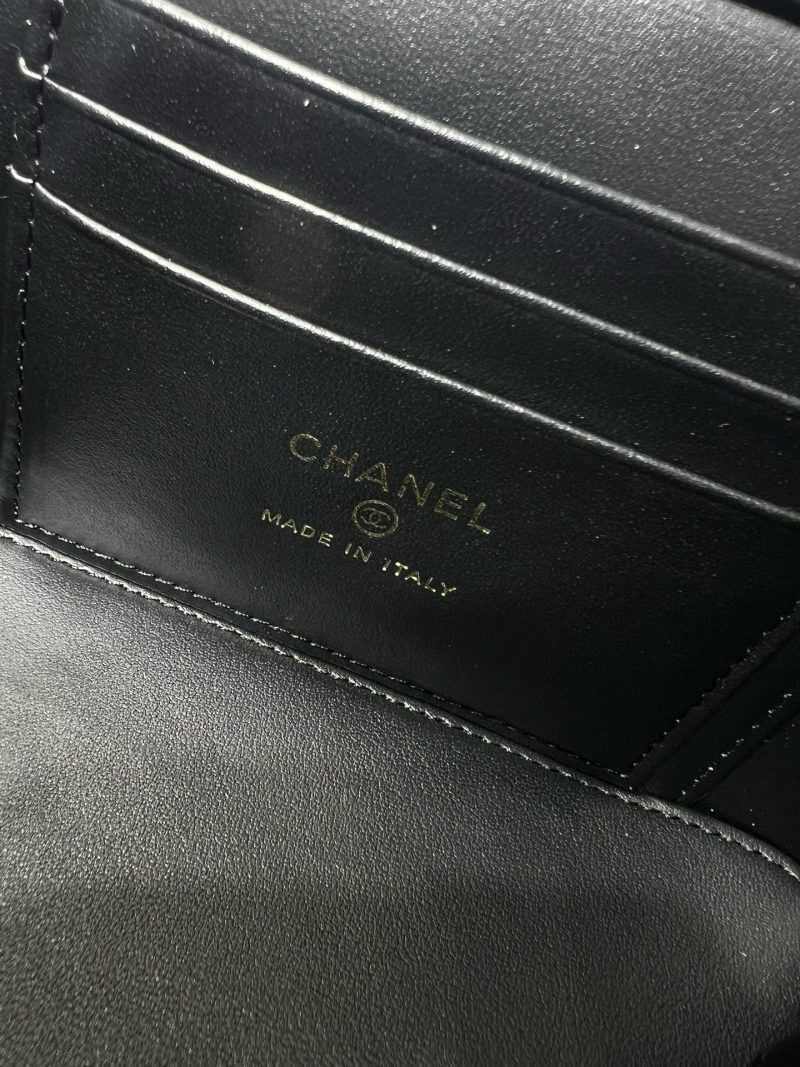 CC 25S Small Vanity 17cm Black Grained Calfskin Light Gold Hardware