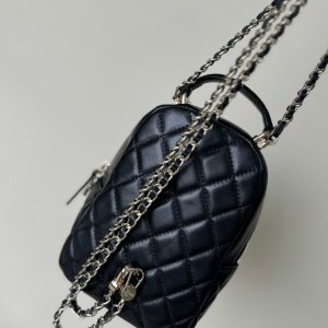 CC MINI 18 BACKPACK BLACK LAMBSKIN LIGHT GOLD HARDWARE