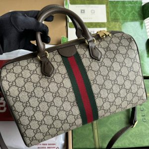 Gucci Ophidia Bag Beige mix Brown Canvas 240085