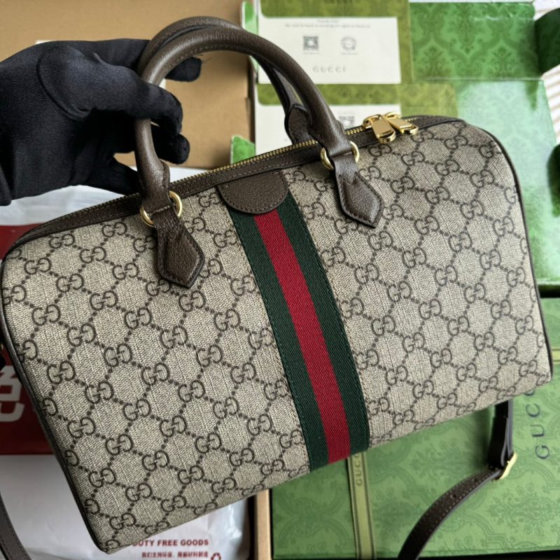 Gucci Ophidia Bag Beige mix Brown Canvas 240085