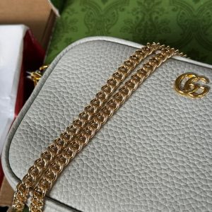 MARMONT MINI SHOULDER BAG 18 IN LIGHT GRAY CALFSKIN GOLD HARDWARE