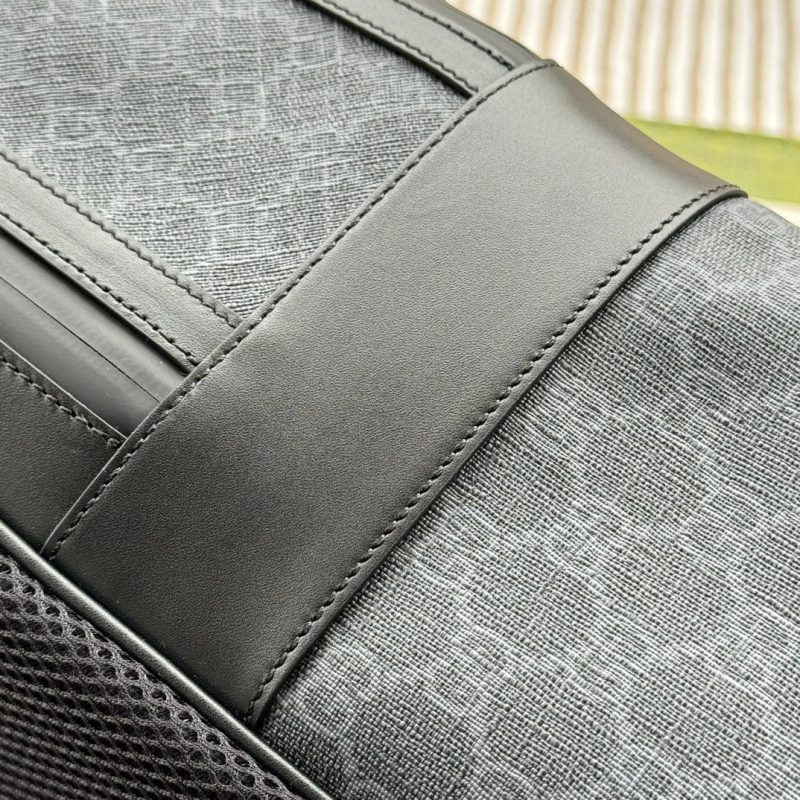 BACKPACK 44 IN GRAY MONOGRAM CANVAS AND BLACK LEATHER TRIM