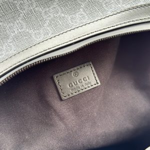 BACKPACK 44 IN GRAY MONOGRAM CANVAS AND BLACK LEATHER TRIM