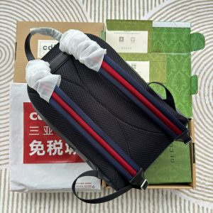 BACKPACK 44 IN GRAY MONOGRAM CANVAS AND BLACK LEATHER TRIM