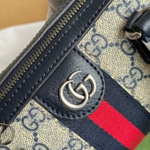 Gucci Ophidia 16.5 Bag Black Ebony Canvas Leather 240092