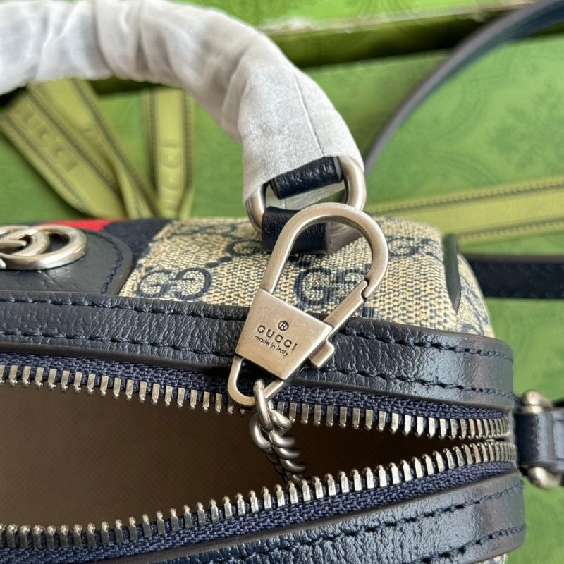 Gucci Ophidia 16.5 Bag Black Ebony Canvas Leather 240092