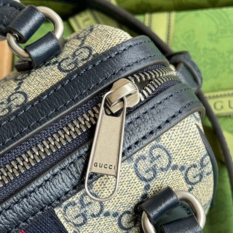 Gucci Ophidia 16.5 Bag Black Ebony Canvas Leather 240092