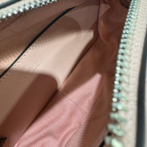 GG MINI 18 MARMONT MATELASSÉ SHOULDER BAG LIGHT PINK CALFSKIN