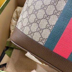 img_204e9d03_20240327_a1711521456545_0846_jpg GG OPHIDIA SMALL 25 TOTE IN BEIGE AND EBONY CANVAS