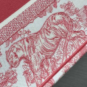 medium dioriviera book tote 36 red tiger embroidery canvas