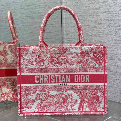 medium dioriviera book tote 36 red tiger embroidery canvas