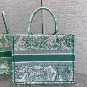 medium dioriviera book tote 36 aquamarina tiger embroidery canvas