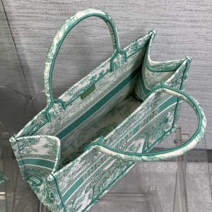 medium dioriviera book tote 36 aquamarina tiger embroidery canvas