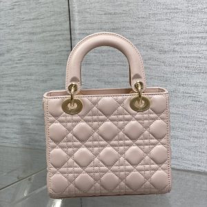 LADY MINI BAG 20 IN LIGHT PINK LAMBSKIN