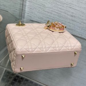 LADY MINI BAG 20 IN LIGHT PINK LAMBSKIN