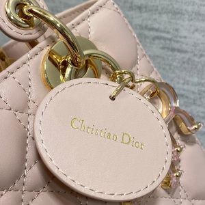 LADY MINI BAG 20 IN LIGHT PINK LAMBSKIN