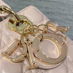 LADY MINI BAG 20 IN LIGHT PINK LAMBSKIN