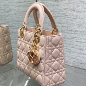 LADY MINI BAG 20 IN LIGHT PINK LAMBSKIN