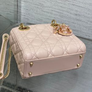 LADY MINI BAG 17 IN LIGHT PINK LAMBSKIN