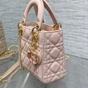 LADY MINI BAG 17 IN LIGHT PINK LAMBSKIN