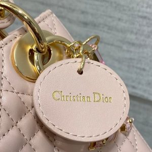 LADY MINI BAG 17 IN LIGHT PINK LAMBSKIN