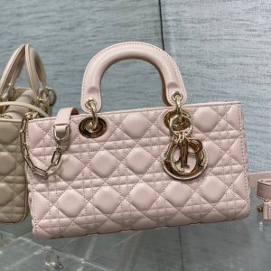 MEDIUM LADY D-JOY 26 POWDER PINK LAMBSKIN