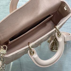 MEDIUM LADY D-JOY 26 POWDER PINK LAMBSKIN