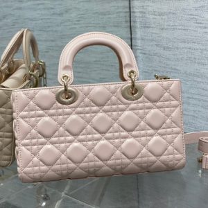 MEDIUM LADY D-JOY 26 POWDER PINK LAMBSKIN