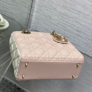 small lady 20 pink white lambskin