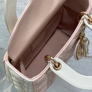 small lady 20 pink white lambskin