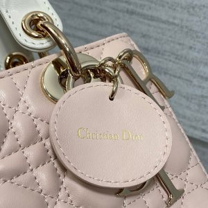 small lady 20 pink white lambskin