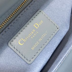 CD Lady Dior Bag Blue Grey Sheepskin 214235