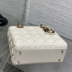 small lady 20 white black lambskin