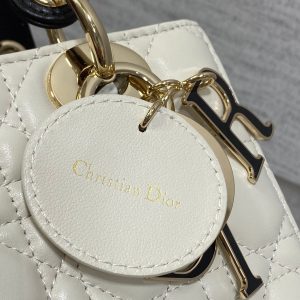 small lady 20 white black lambskin