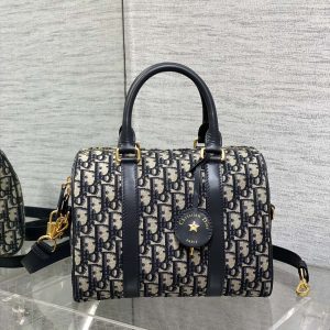 GROOVE 25 BAG IN BLACK MIX BEIGE OBLIQUE MONOGRAM JACQUARD