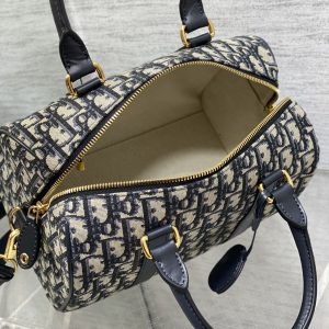GROOVE 25 BAG IN BLACK MIX BEIGE OBLIQUE MONOGRAM JACQUARD