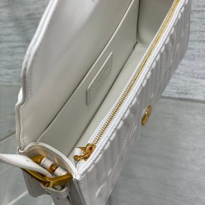 FLAP BAG 18 WHITE QUILTED ALLOVER CALFSKIN