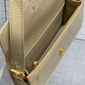FLAP BAG 18 IN WHEAT TAN PATENT CALFSKIN
